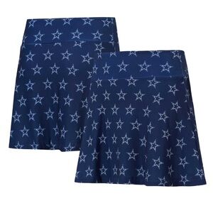 NWT NFL Womens Navy Dallas Cowboys Star Logo Allover Print Sleep Skort L LARGE